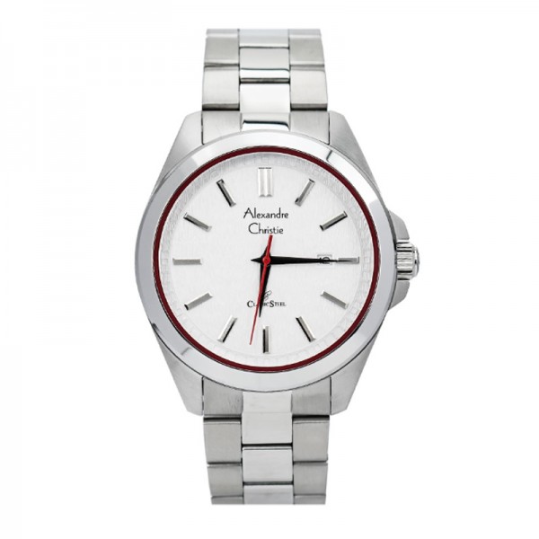 Alexandre Christie AC 8644 Silver White Red Man MDBSSSLRE